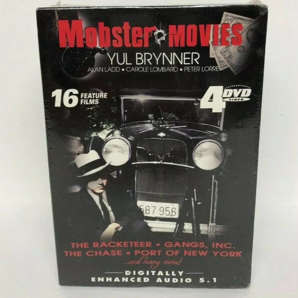 Mobster Movies DVD 2005 Box Set 4 DVDs with 16 Feature Films Digitally Mastered